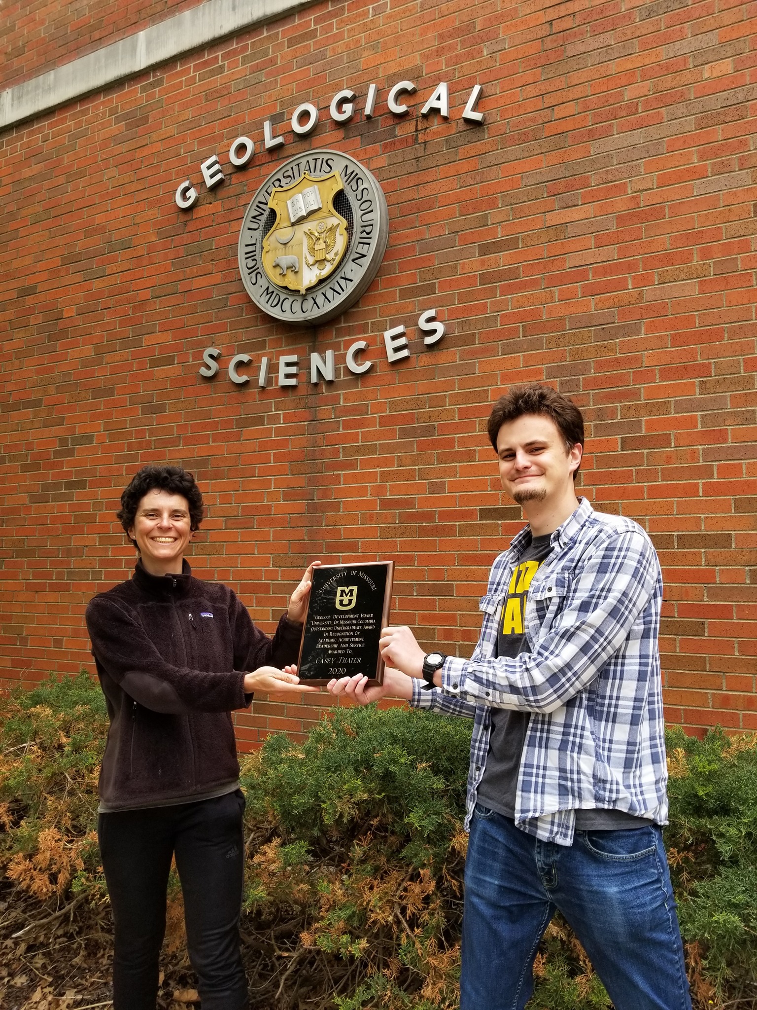 2020 Geology Development Board Outstanding Undergraduate Award Recipient Casey Thater