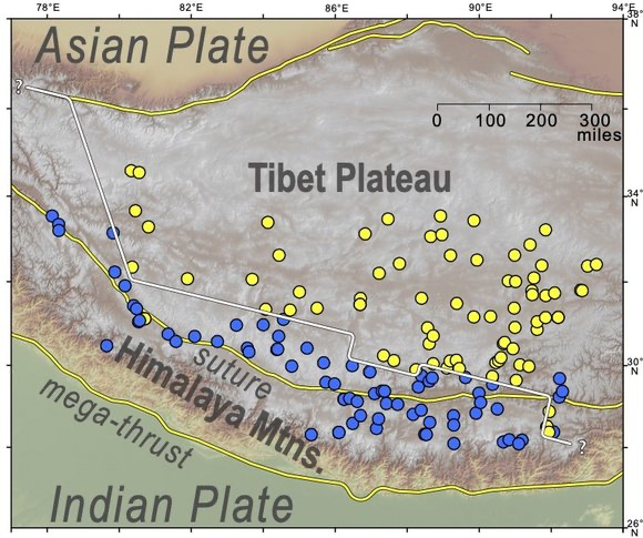 Tibetan and Indian Plate